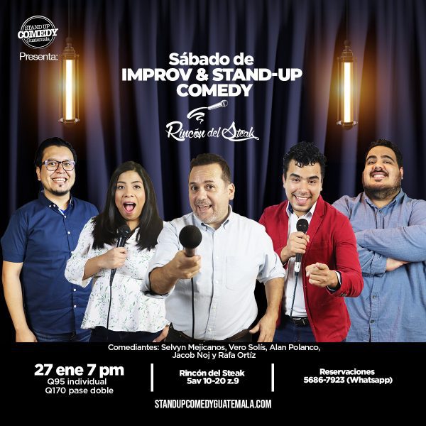 Sábado de Improv & Stand-Up Comedy Rincón del Steak