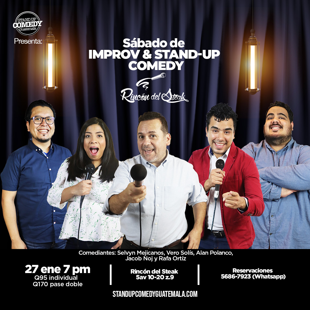 Sábado de Improv & Stand-Up Comedy Rincón del Steak