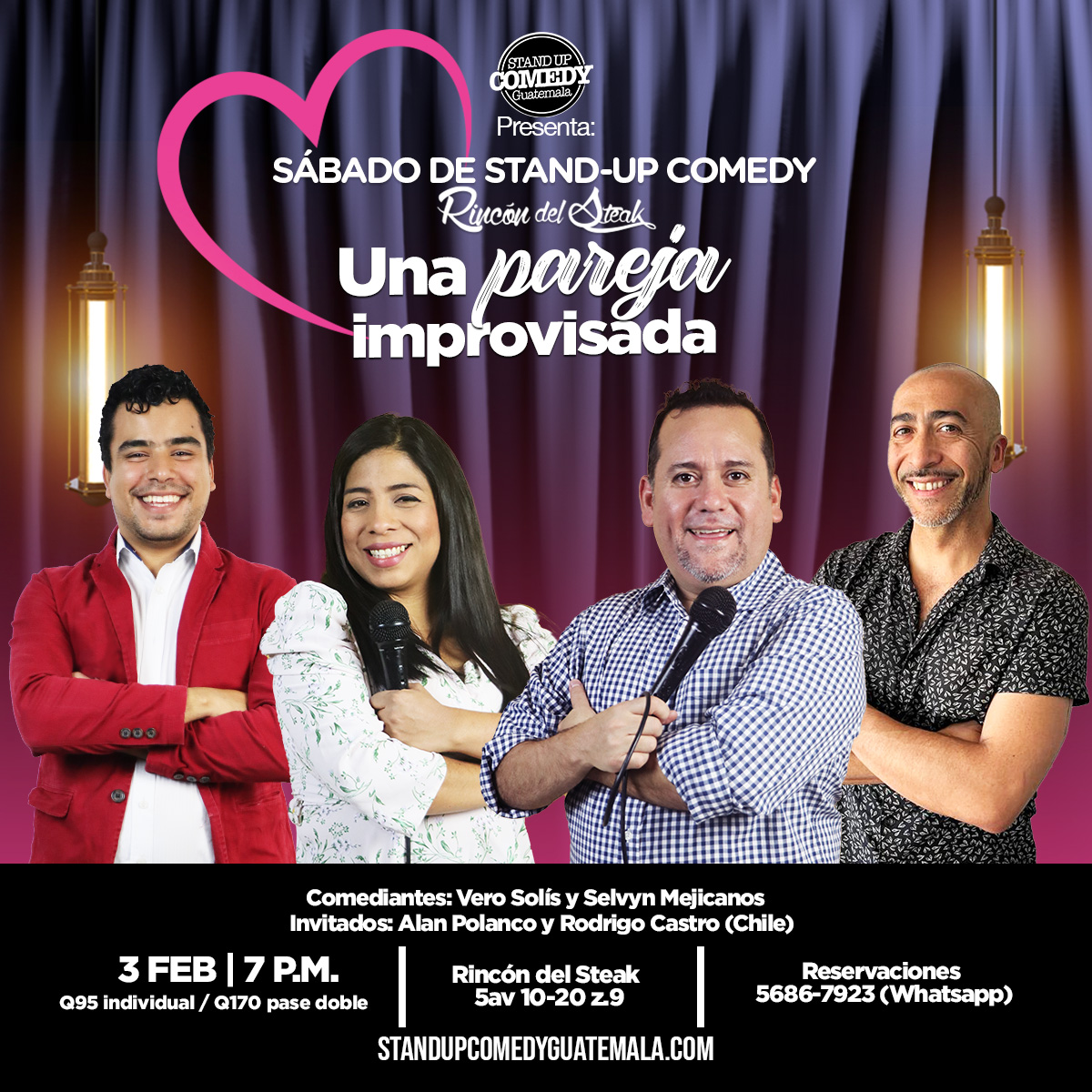 Sábado de Stand-Up Comedy "Una pareja Improvisada" Rincón del Steak z.9