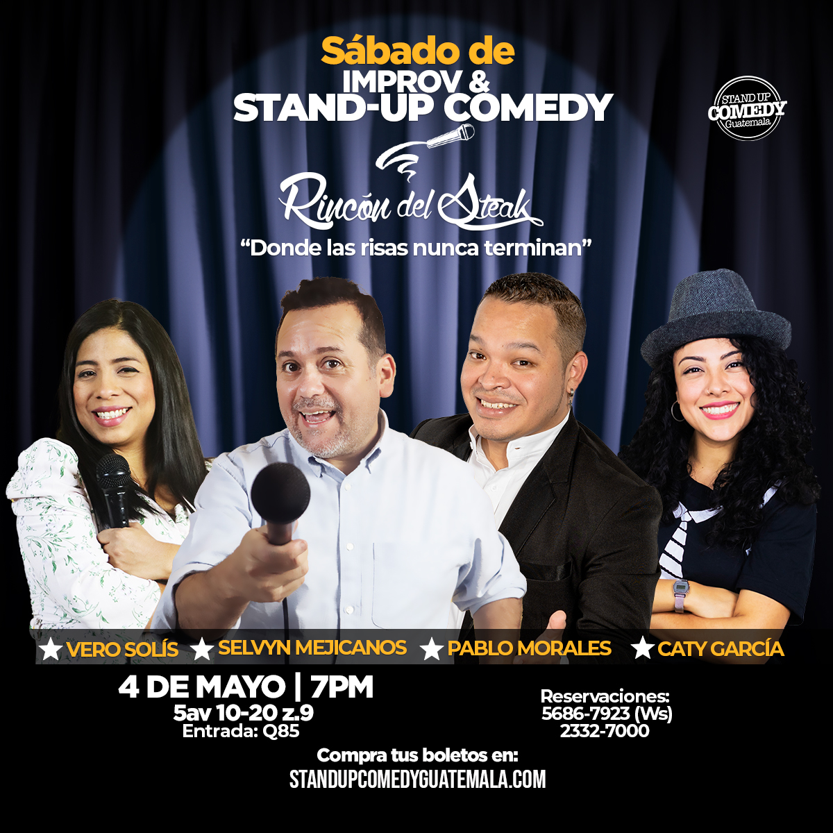 Sábado de Improv & Stand-Up Comedy Rincón del Steak z9